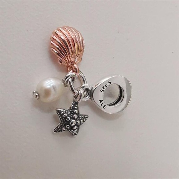 Pandora Rose Gold and Silver Starfish Charm - Picture 1 of 2